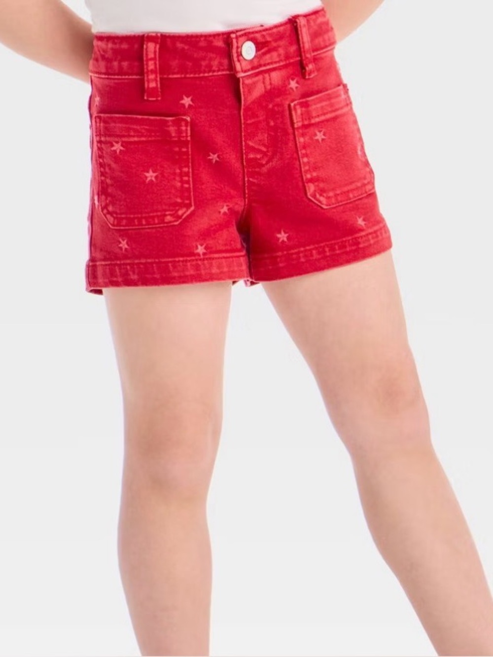 Cat & Jack Toddler Girls' Americana Star Embroidered Denim Shorts Size 2T NWT
